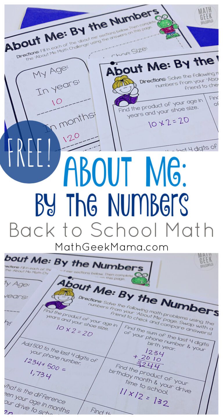 Math About Me: By the Numbers