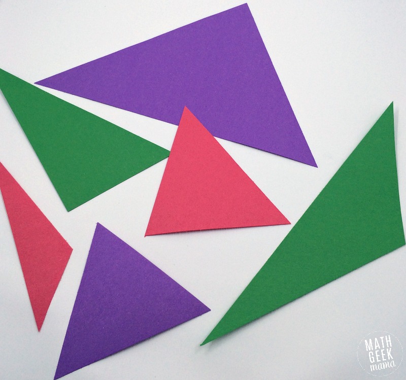 These hands on geometry lessons are such a great way to help kids see the relationship between the interior and exterior angles in triangles! This free download is simple to use and includes teaching tips and an answer key!