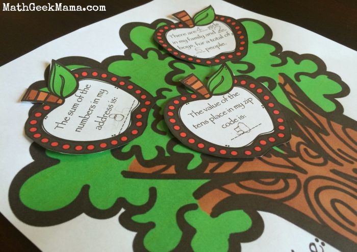 Apple Tree About Me Math Activity2_MathGeekMama