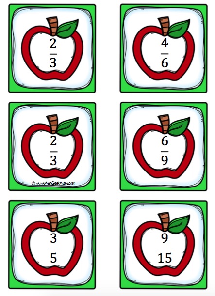 This fun and low prep game is a great way to let your kids practice recognizing equivalent fractions! Simply print and play independently or with a friend!