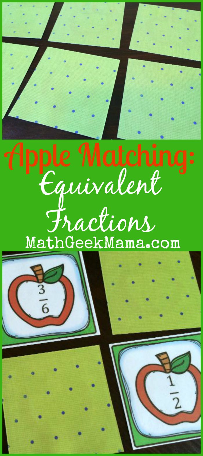 This fun and low prep game is a great way to let your kids practice recognizing equivalent fractions! Simply print and play independently or with a friend!