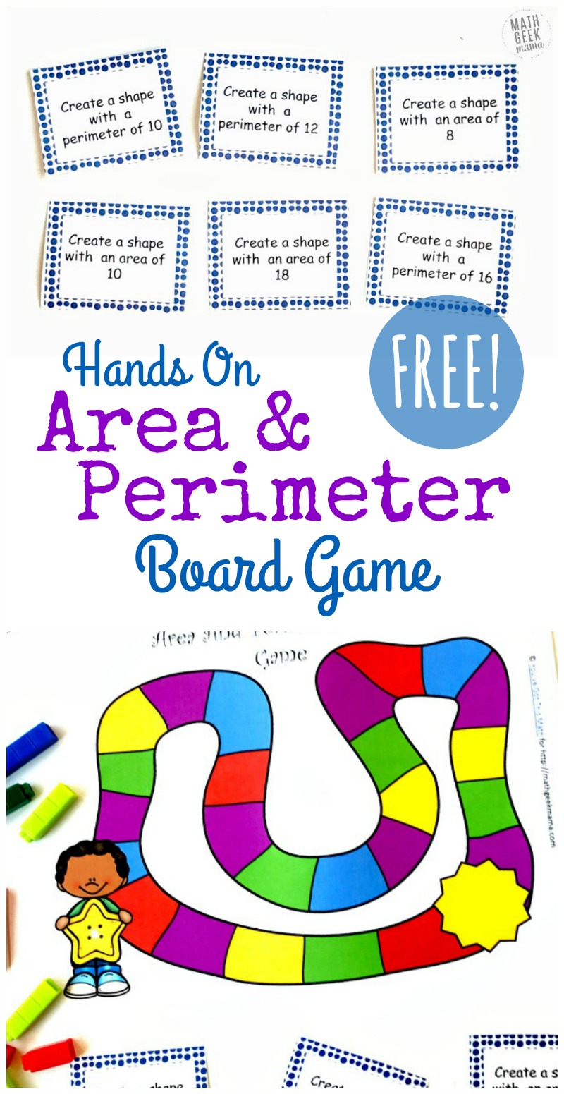 Looking for a new and engaging way to explore area and perimeter? Grab this FREE printable area and perimeter game to give your kids some fun, yet challenging hands on practice! All you need are some cuisinaire rods and you're ready to play.