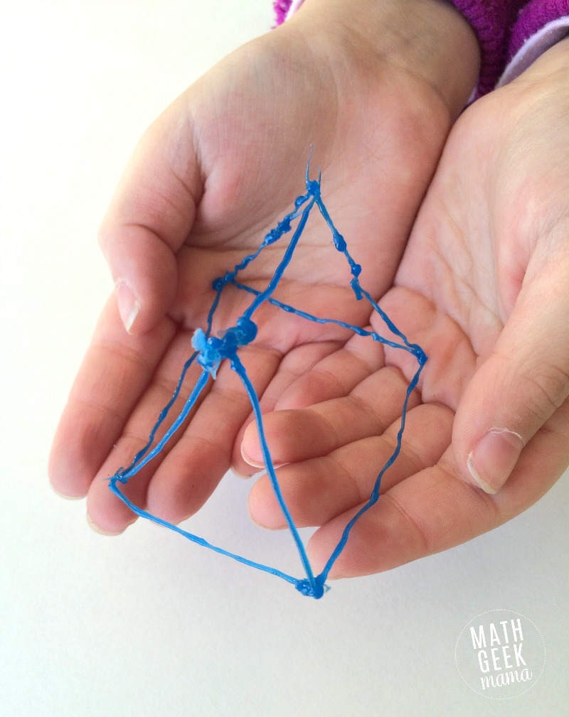 Learning about 3D shapes with Atmosflare 3D pen is such a fun and hands on way to learn about shapes and see how all the sides fit together! Plus you have the finished product to admire!