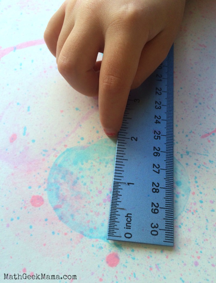 This art project is SUPER kid friendly and such a FUN way to talk about spheres, circles and circle measurements! Play around with different techniques and see who can make the largest circle!