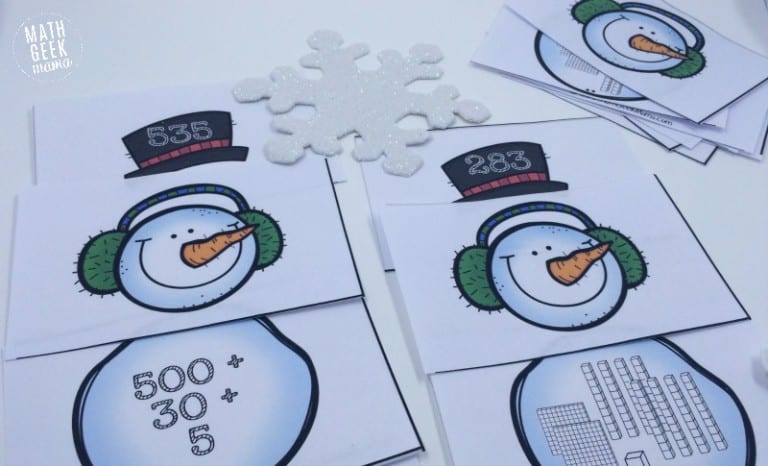 “Build a Snowman” Place Value Activity {FREE!}
