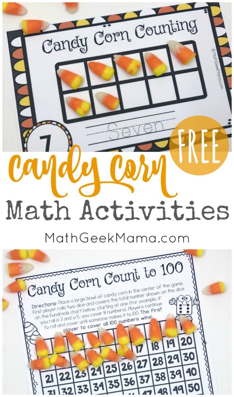 Candy Corn Math: Hands On Activities {With FREE Printables}