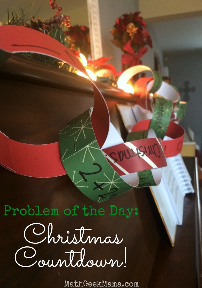 This fun, Christmas twist on a "problem of the day" is SUCH a great idea! What a fun way for kids to countdown to Christmas while still practicing important math skills!