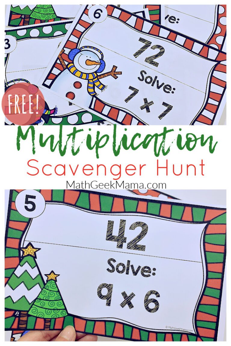 Christmas Multiplication Facts Scavenger Hunt – Grades 3-4