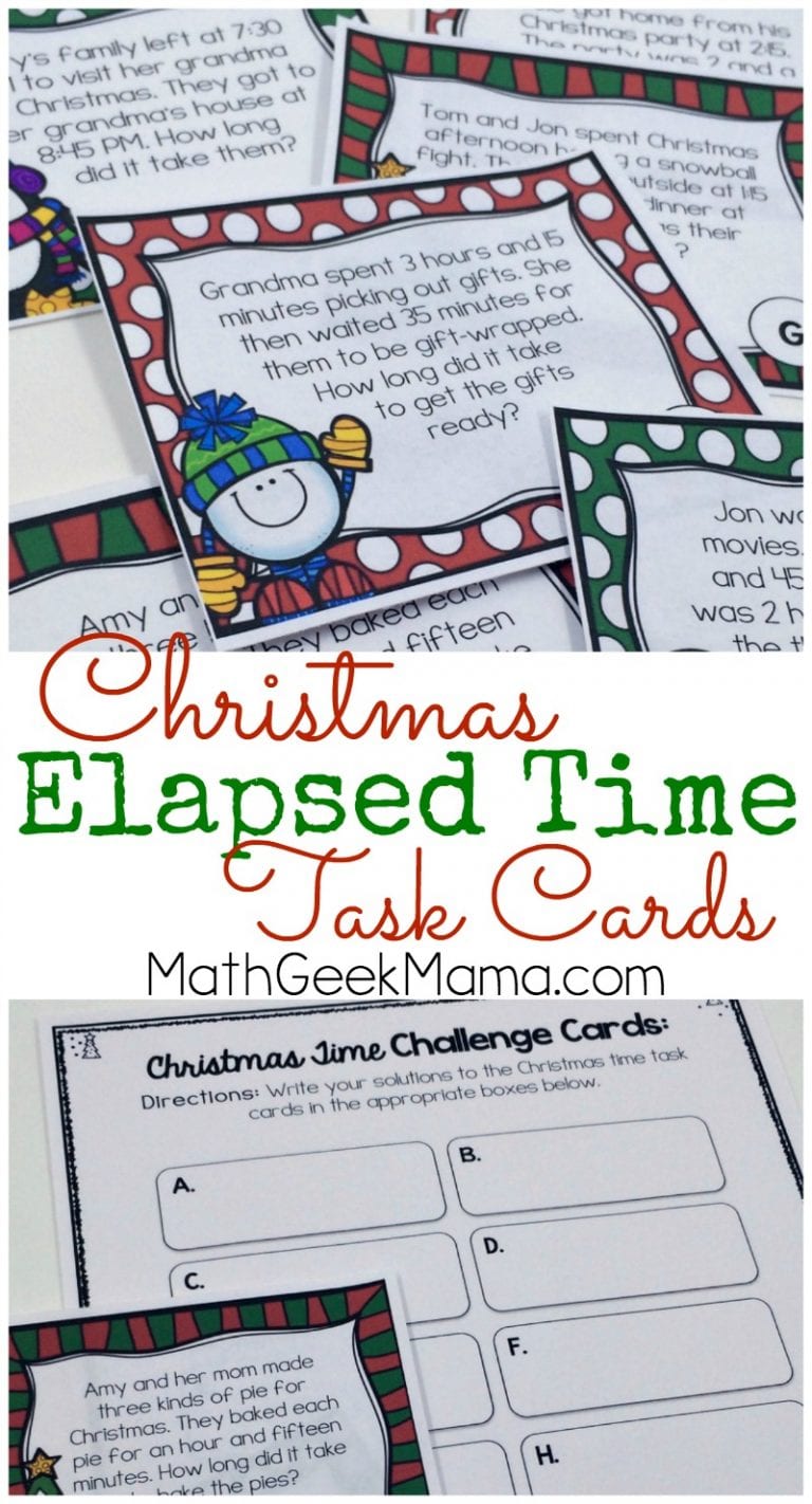 Christmas Themed Elapsed Time Practice {FREE}