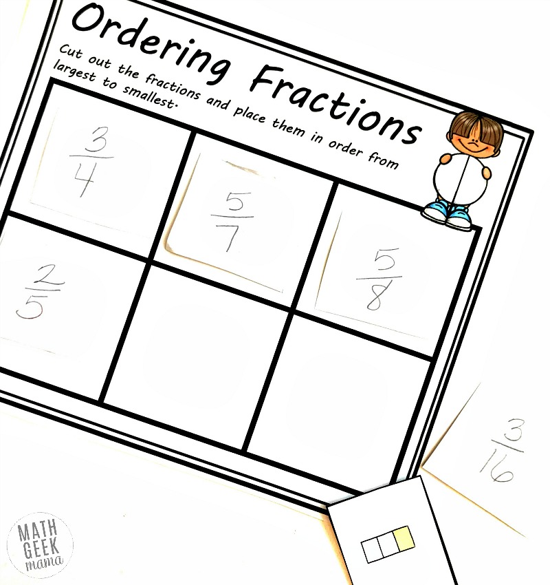 Looking for practice that will help kids make sense of comparing and ordering fractions? This set of cut and paste comparing fractions worksheets uses visual models and increases in difficulty, allowing you to differentiate for the needs of your students.