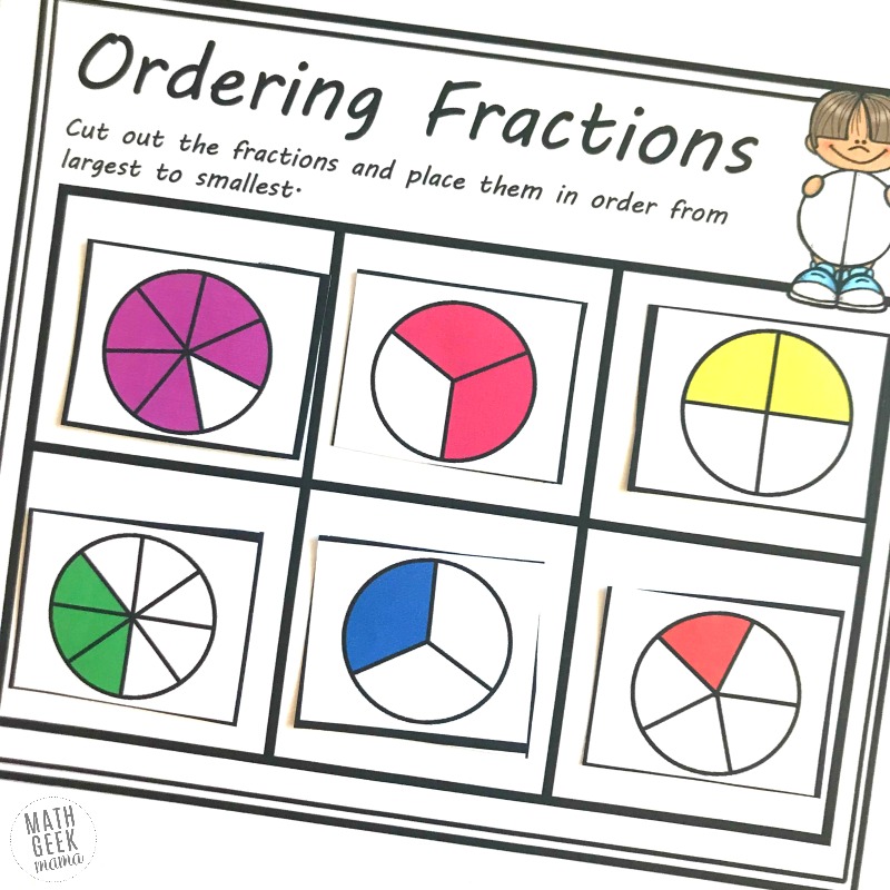 Looking for practice that will help kids make sense of comparing and ordering fractions? This set of cut and paste comparing fractions worksheets uses visual models and increases in difficulty, allowing you to differentiate for the needs of your students. 