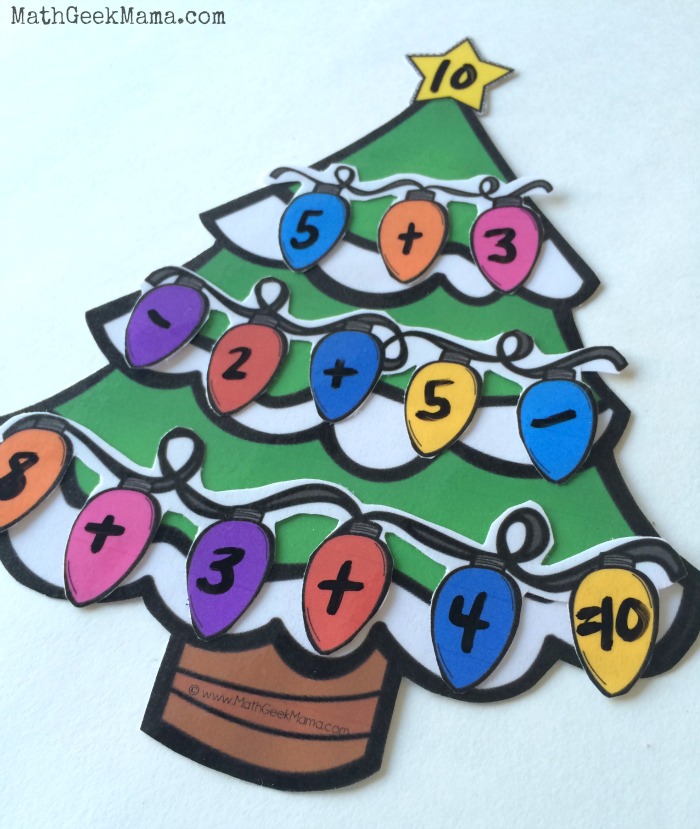 This Christmas math activity helps increase number sense, and gets kids to think creatively about numbers! There are so many ways to use it depending on the age of your students, so the possibilities are endless!
