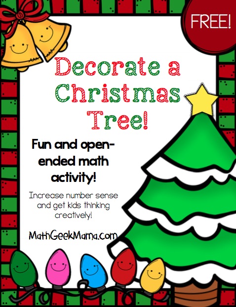 This Christmas math activity helps increase number sense, and gets kids to think creatively about numbers! There are so many ways to use it depending on the age of your students, so the possibilities are endless!