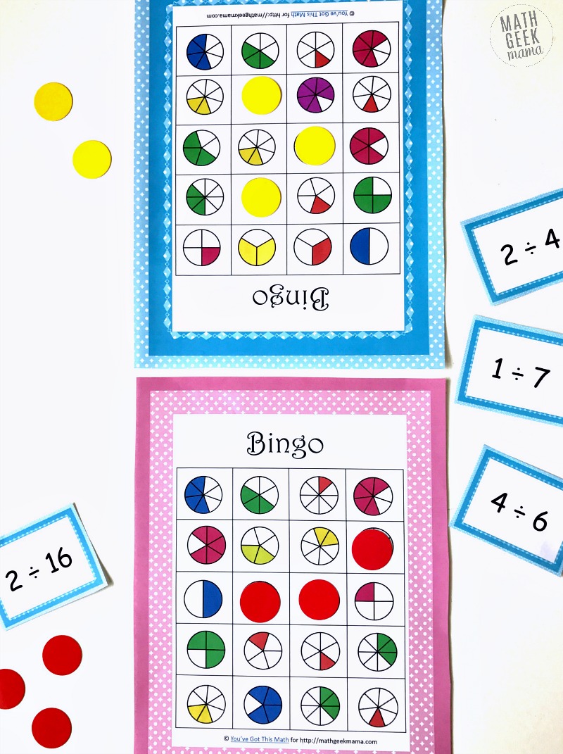 Do your kids struggle when their division problem has a solution that's a fraction? This post shares simple tips for how to teach this skill, as well as a fun and free division BINGO game to practice in a fun way!