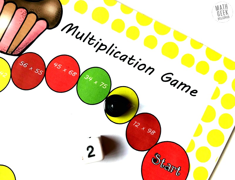 Need a fun and quick review of double digit multiplication? This set of 3 printable board games is an easy way for kids to get in some extra double digit multiplication practice. Plus, they're free and low-prep, making it a win-win!