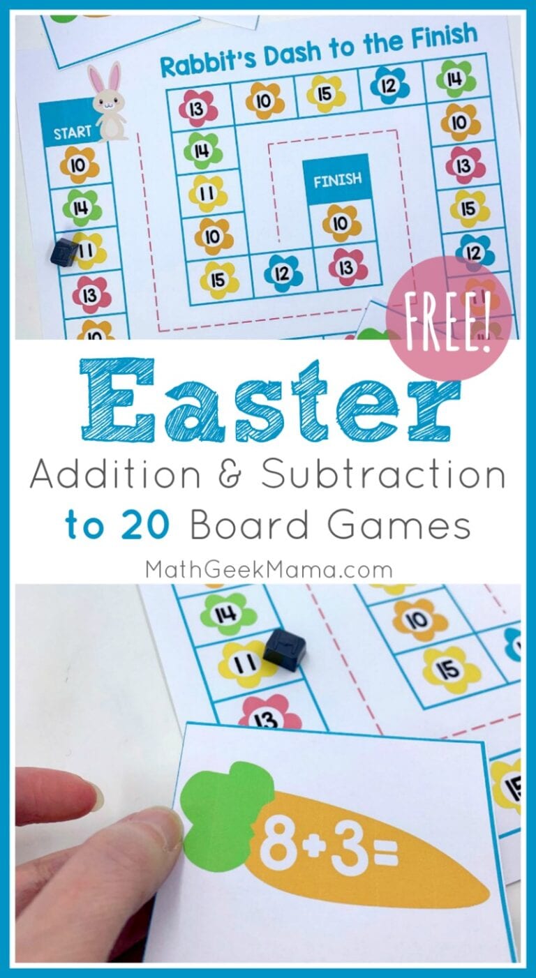 Easter Math Games: Addition & Subtraction Within 20