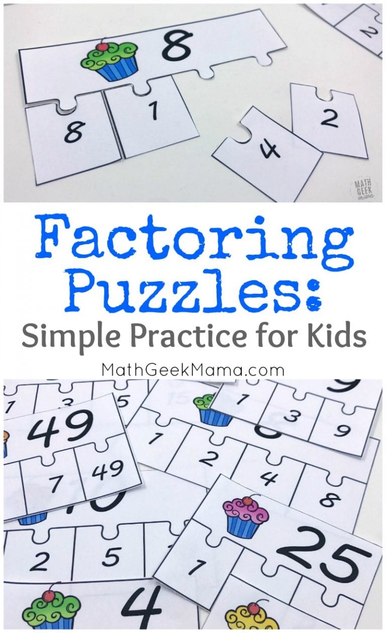 {FREE} Factoring Whole Numbers Puzzle Set for 4-5 Grade