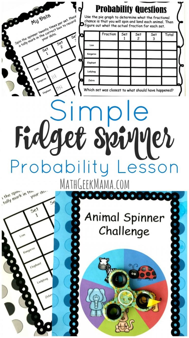 Fidget Spinner Math Activity: Probability & Graphing