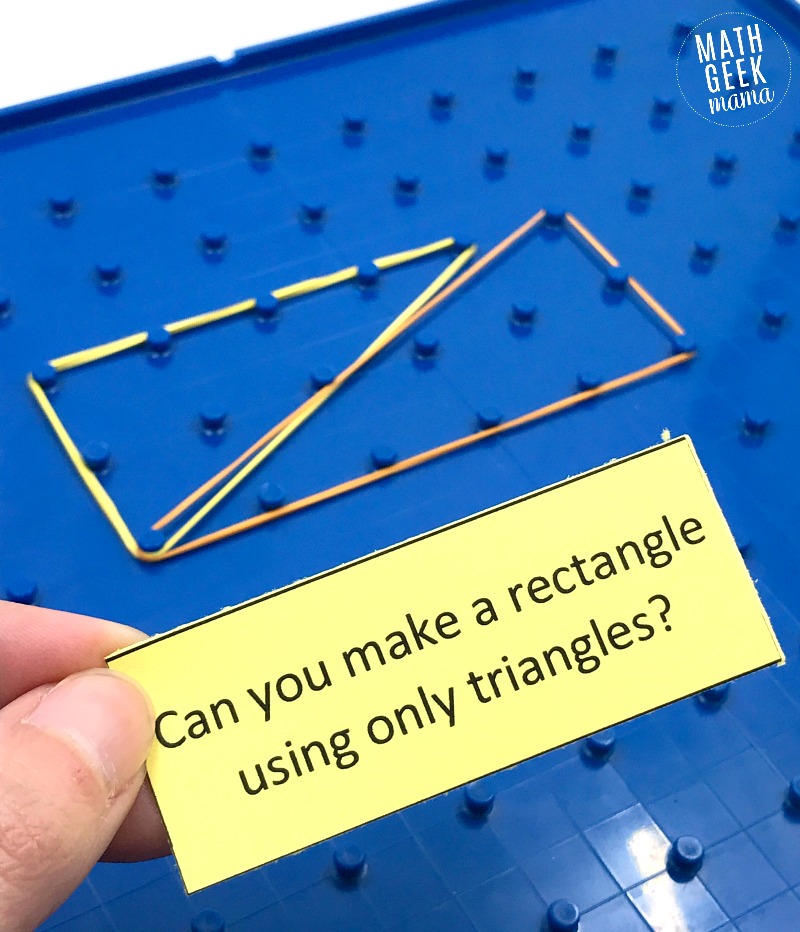 Explore, discover and analyze shapes with this fun set of Geoboard Activity Cards! Geoboards can be a powerful tool in the math classroom and this post will explain how to use them effectively, plus includes a free set of challenges to get you started!