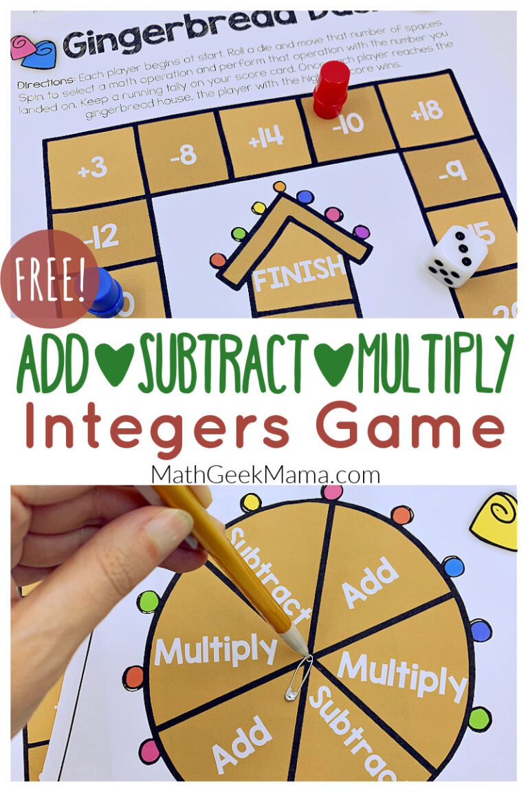 {FREE} Integer Operations Game: Gingerbread Dash