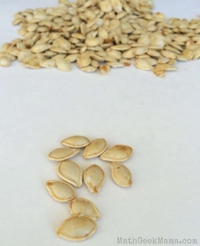 Estimating pumpkin seeds is a great hands-on math activity that really gets kids thinking about estimation and skip counting! Plus it's a great combination of math and literacy!
