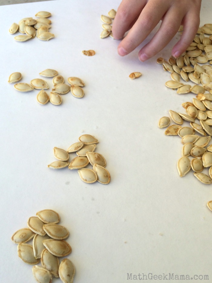 Estimating pumpkin seeds is a great hands-on math activity that really gets kids thinking about estimation and skip counting! Plus it's a great combination of math and literacy!