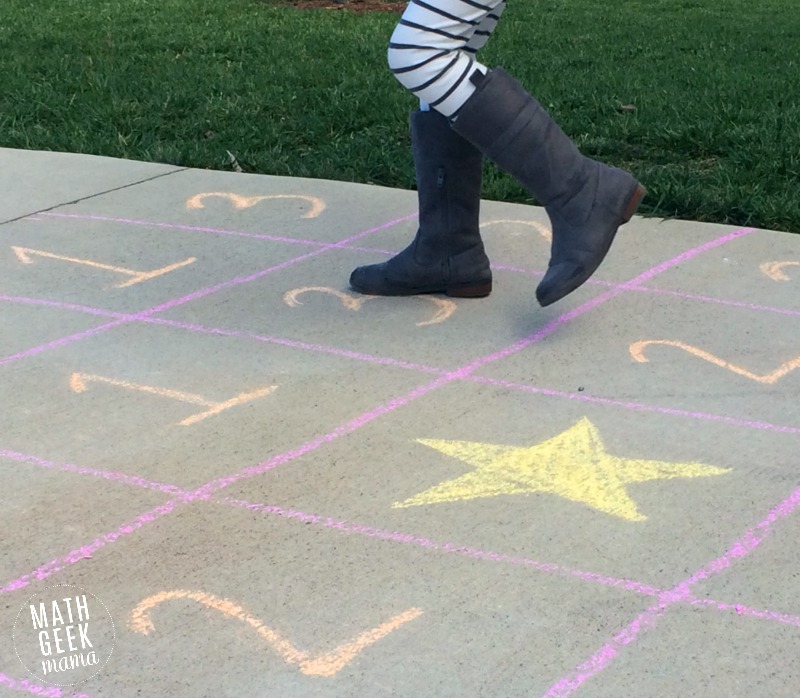 This unique game challenges kids to think logically, as well as practice counting! After playing, challenge kids to make a sidewalk chalk jumping maze of their own!
