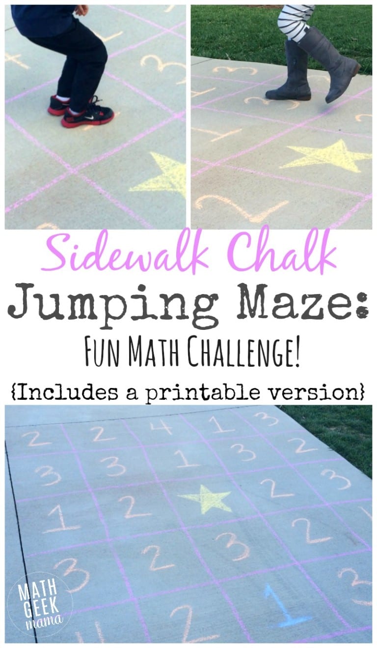 This unique game challenges kids to think logically, as well as practice counting! After playing, challenge kids to make a sidewalk chalk jumping maze of their own!