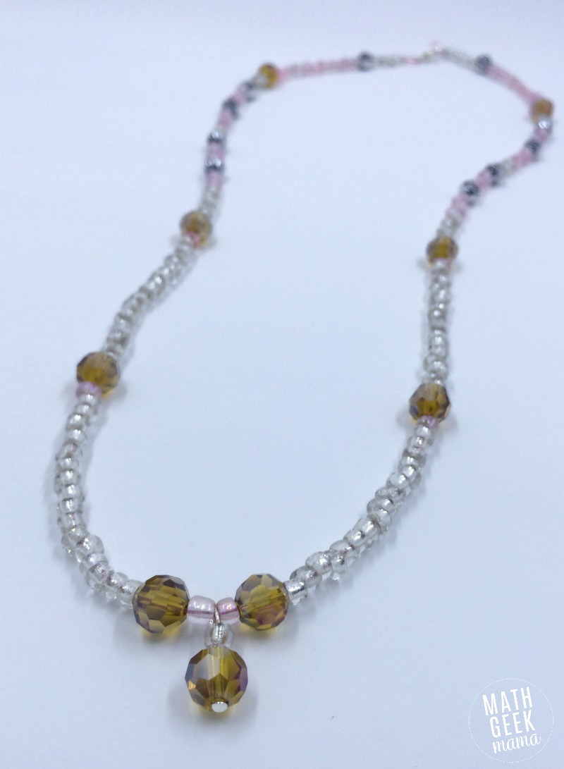 One of the best ways to engage kids in math is to make it relevant to their life. In this post I share some examples of ways my daughter has learned and applied math skills by designing and making jewelry. 