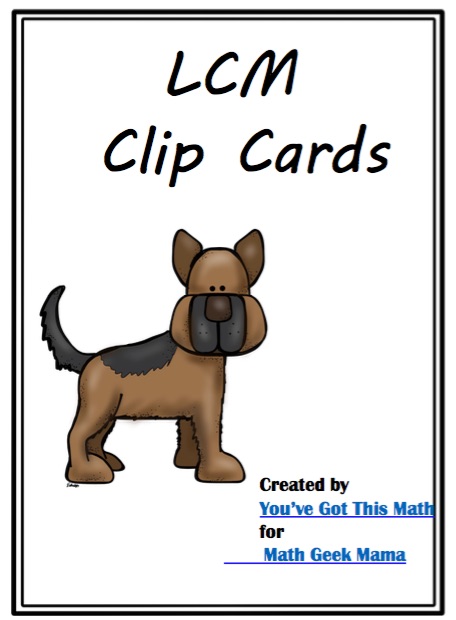 Provide some quick and easy least common multiple practice with this cute set of clip cards. This is such an important stepping stone skill, you'll want to be sure that kids are fluent and confident finding the LCM. 