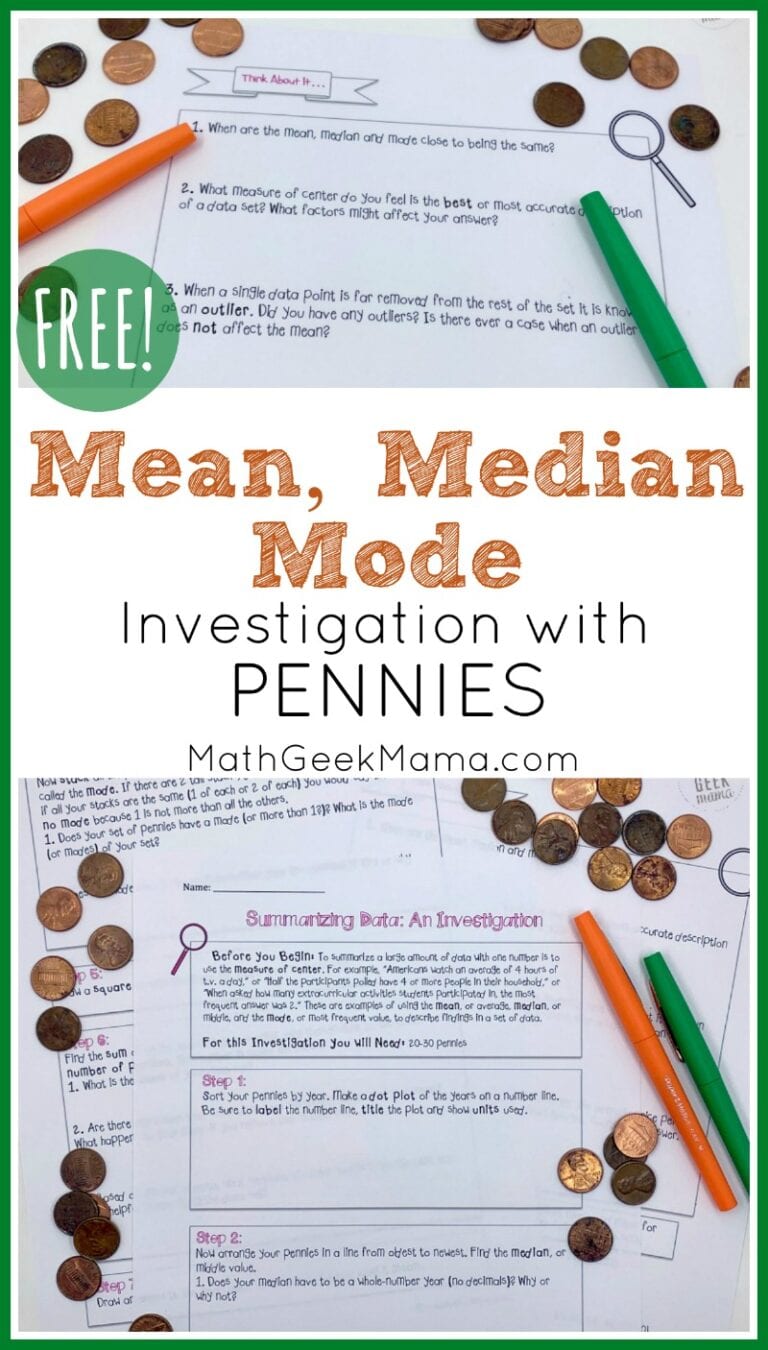 Understanding Data: FREE Mean Median & Mode Lesson