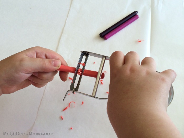 I love this simple, melted crayons art project for introducing symmetry! 