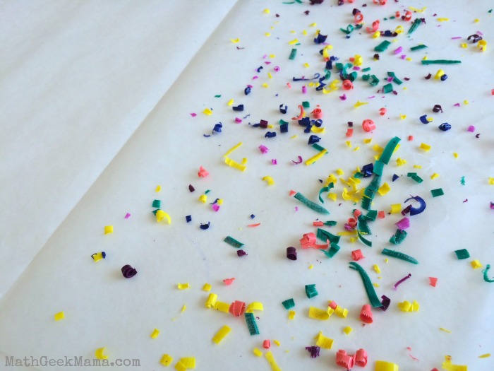 I love this simple, melted crayons art project for introducing symmetry! 