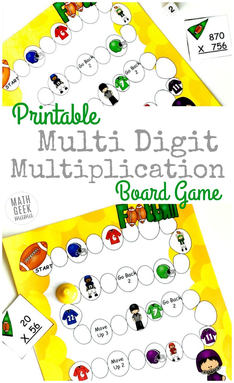 Are your kids struggling with multiplying large numbers? Make practice fun with this super simple, low-prep multi digit multiplication game! All you need to play is a die and some game pieces. 