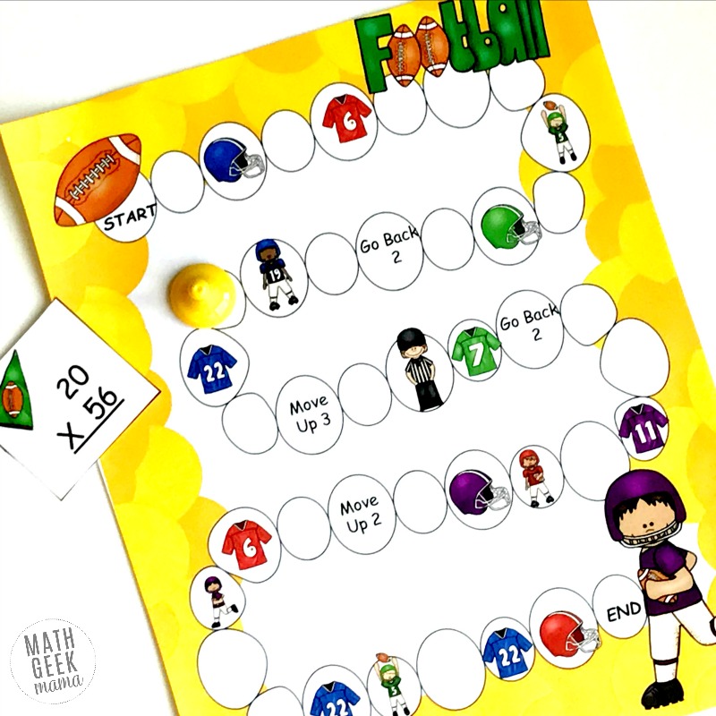 Are your kids struggling with multiplying large numbers? Make practice fun with this super simple, low-prep multi digit multiplication game! All you need to play is a die and some game pieces. 