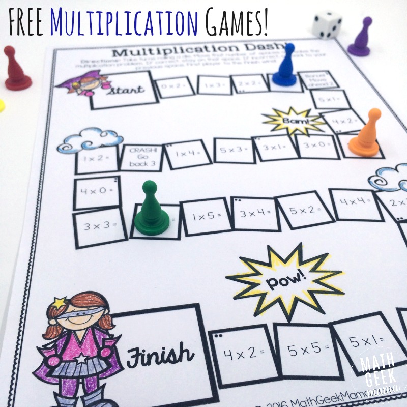 This adorable set of printable multiplication games is so easy to use-just print and play! And I love that there are different versions to help kids focus on specific multiplication skills! 
