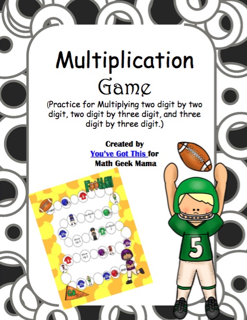 Are your kids struggling with multiplying large numbers? Make practice fun with this super simple, low-prep multi digit multiplication game! All you need to play is a die and some game pieces.