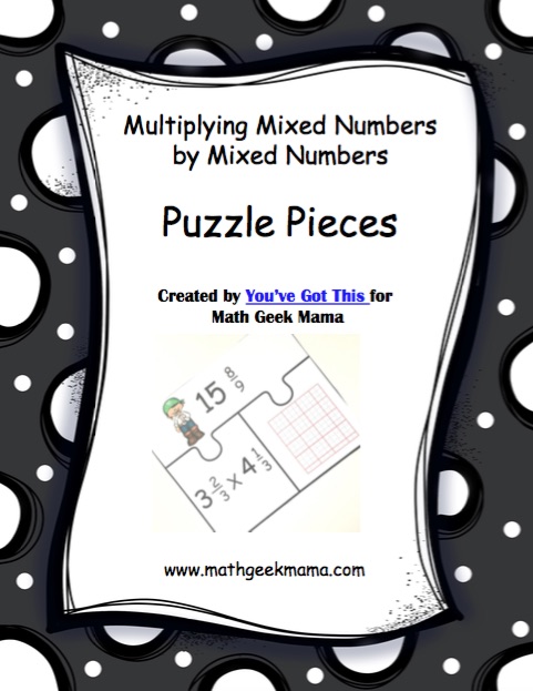 This fun and easy to use set of 10 puzzles is a great way to evaluate students' understanding! Or a fun multiplying fractions activity to use when you need extra practice. The visual model helps deepen students' understanding and the puzzles make it so much more fun than a worksheet. Click to learn more about multiplying mixed numbers. 