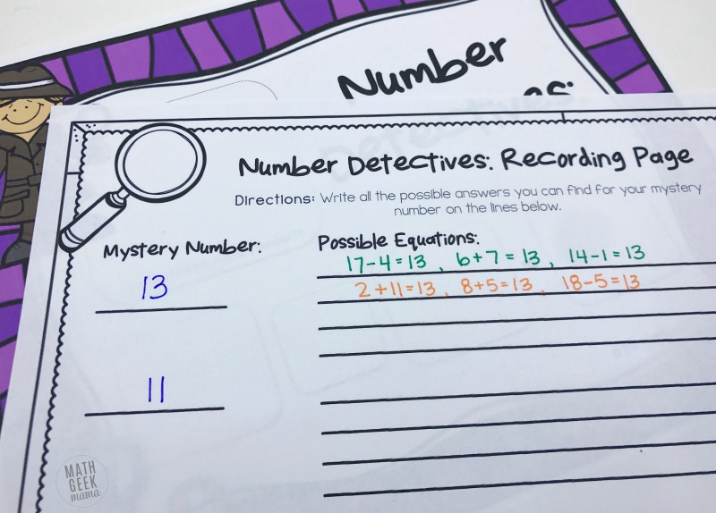 This engaging, open ended activity will help kids better understand addition and subtraction. These challenge problems can be used lots of different ways and will help kids to compose and decompose numbers from 2-100. 