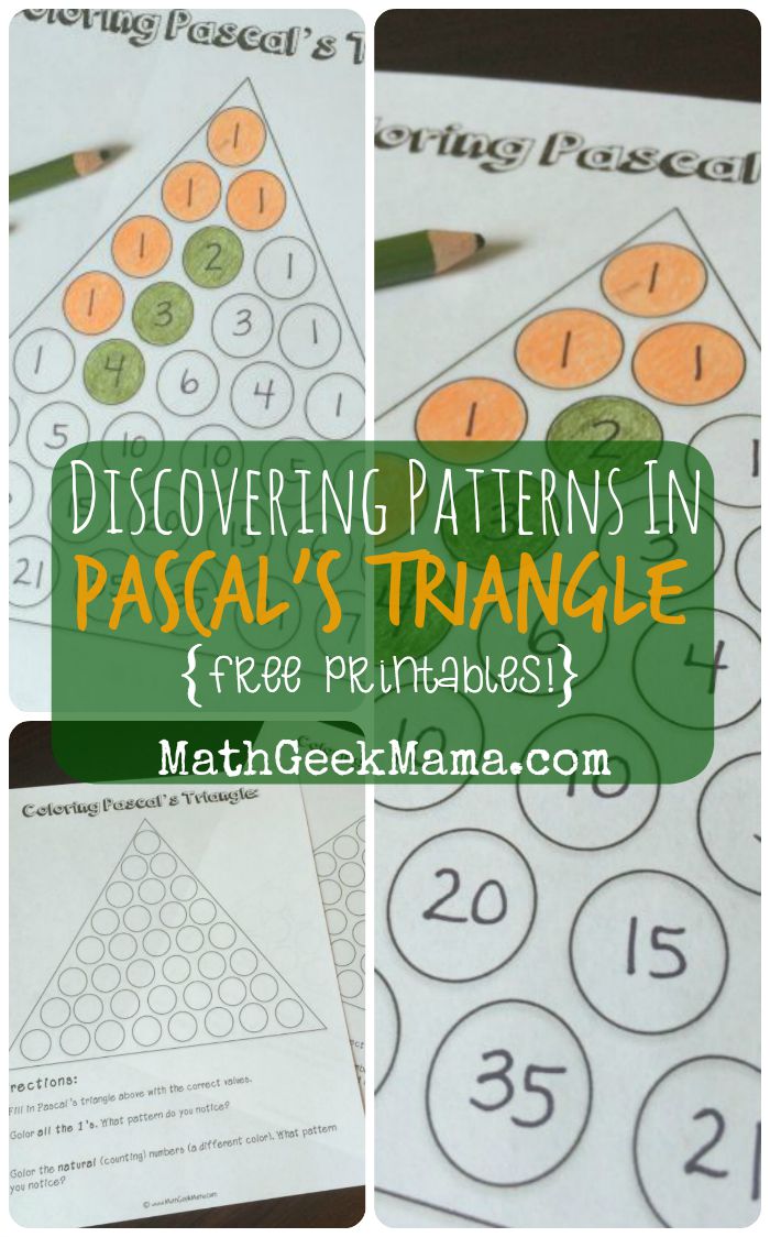 Exploring Patterns in Pascal’s Triangle {FREE Printables!}