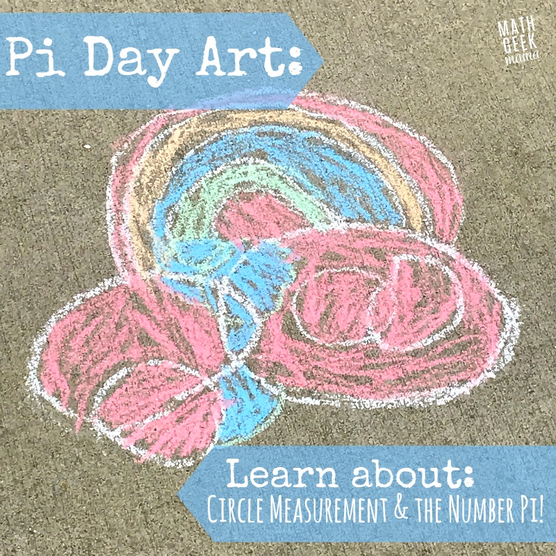 Looking for a fun, yet super simple way to engage your kids this Pi Day? This Pi Day art project is just as fun with paper and colored pencils as it is with sidewalk chalk! Learn more and get a free printable recording page in the full post!