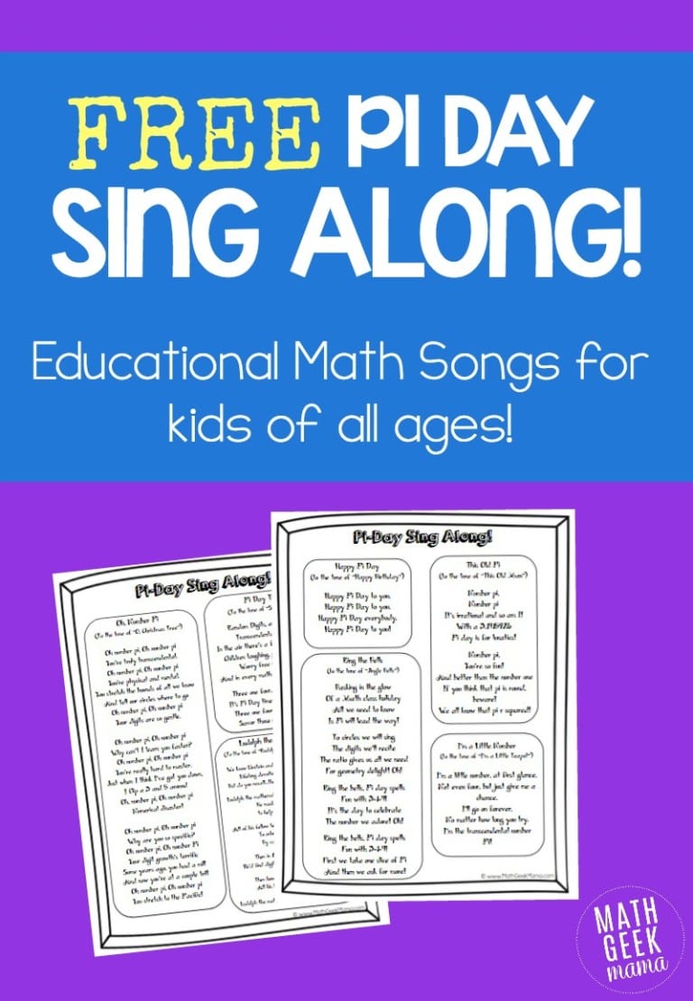 Pi Day Sing Along {FREE Printable!}