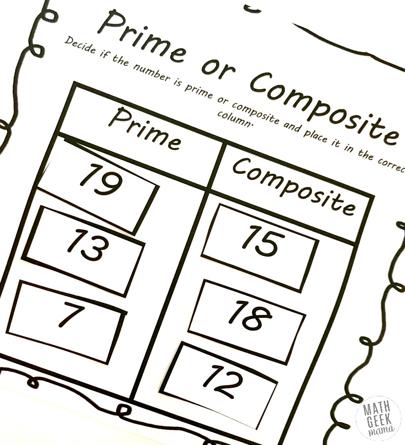 Are you introducing your kids to prime and composite numbers? This interactive lesson pack includes 3 different engaging activities to help kids practice and think deeply about prime and composite numbers.
