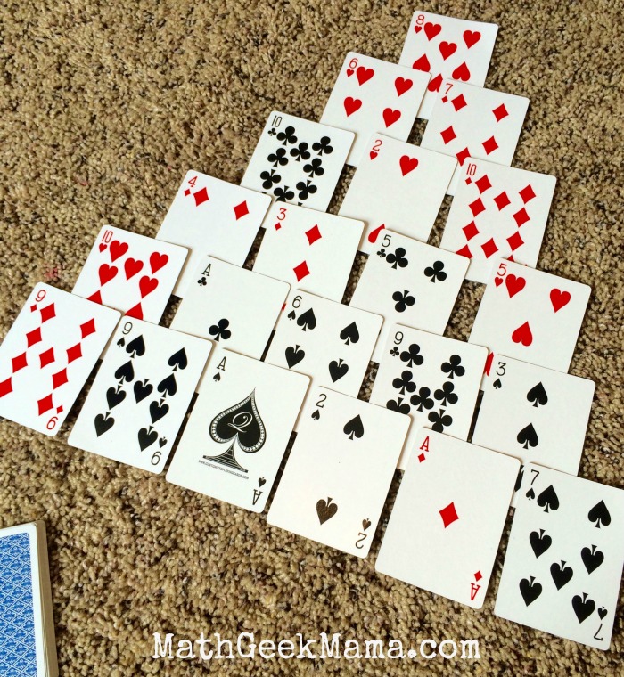 Pyramid Math Card Game_Math Geek Mama