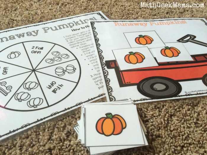 This book is so cute and I love this game to go with it! So fun for Fall!