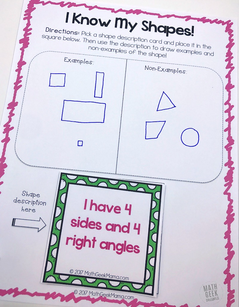Want to introduce young ones to basic shapes? Or maybe you want to stretch and challenge older kids to learn more challenging shapes? Either way, this set of shape games for kids is low prep and can be used and adapted to play several different games with shapes and their attributes. Plus, it's compeltely FREE!.