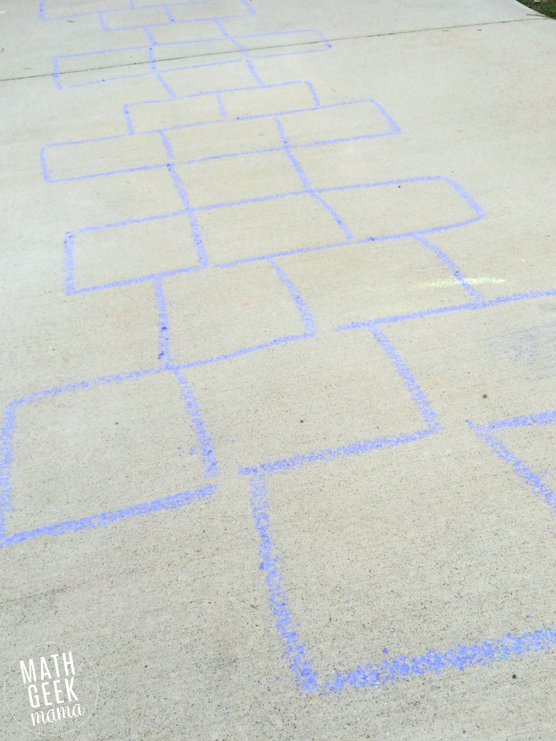 This is such a fun and SIMPLE way for kids to get moving and practice skip counting! Skip counting hopscotch is a fun twist on the traditional game that kids love!