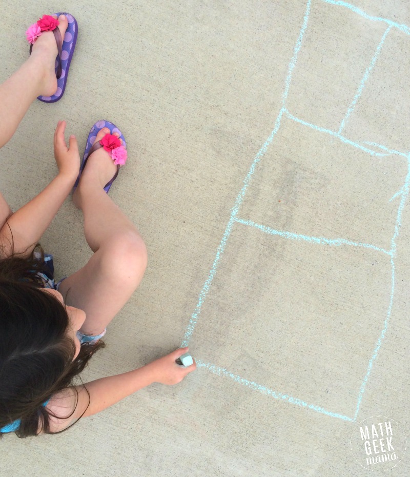 This is such a fun and SIMPLE way for kids to get moving and practice skip counting! Skip counting hopscotch is a fun twist on the traditional game that kids love!