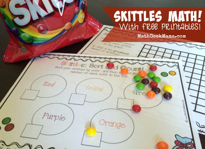 Skittles Math: Count and Graph! {FREE Printables!}