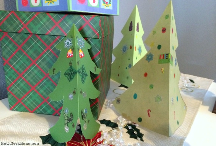 Easy Christmas Tree Symmetry Craft!